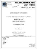 Air for English Horn and Strings Orchestra sheet music cover Thumbnail